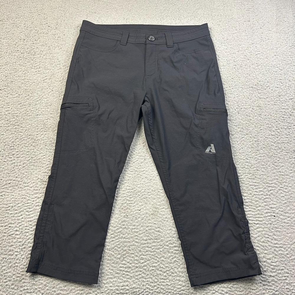Eddie Bauer Capri Pants Womens 8 Black First Ascent Hiking Outdoor Utility